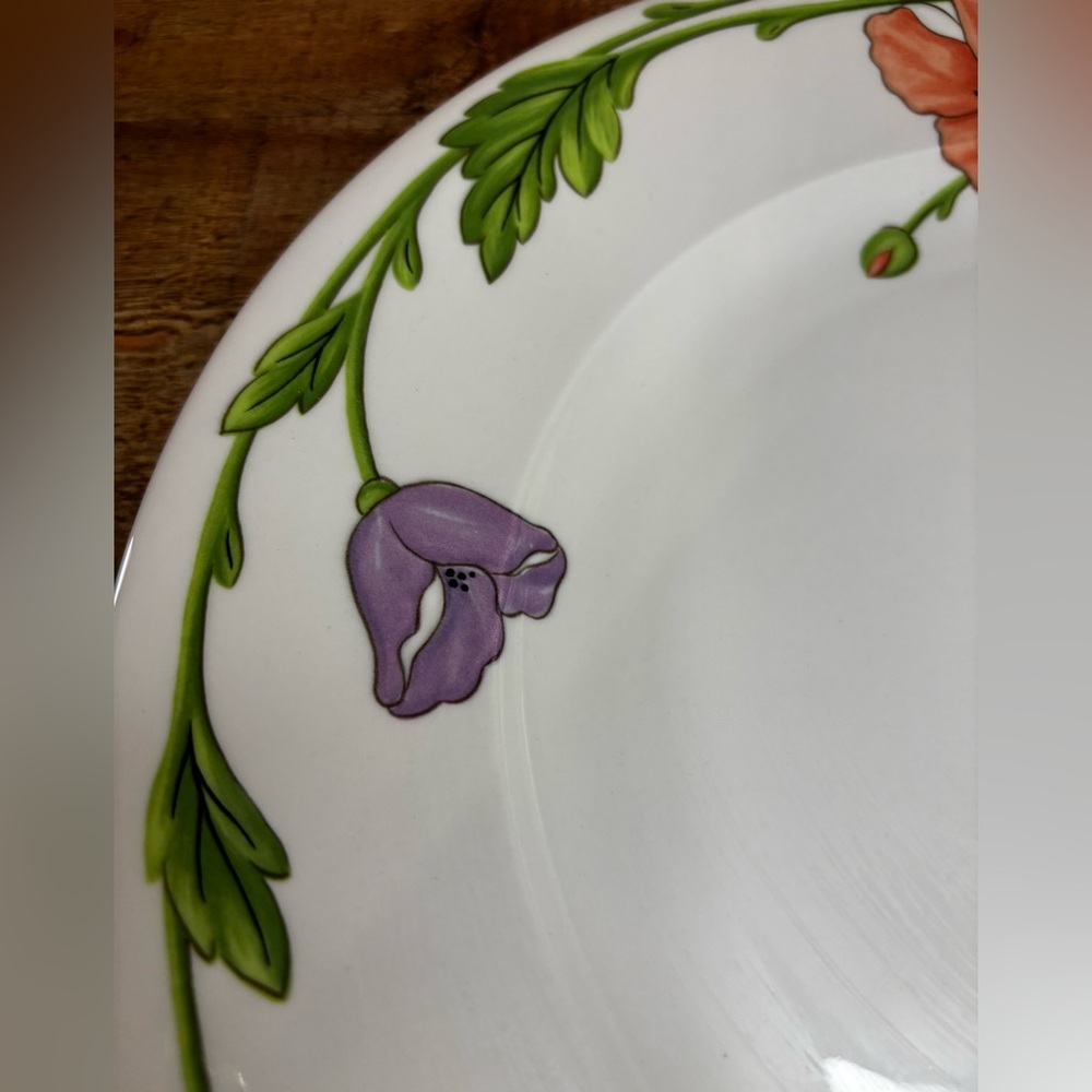 Villeroy & Boch AMAPOLA Chop Plate Round Serving Platter 12.5" Poppies - Picture 9 of 9